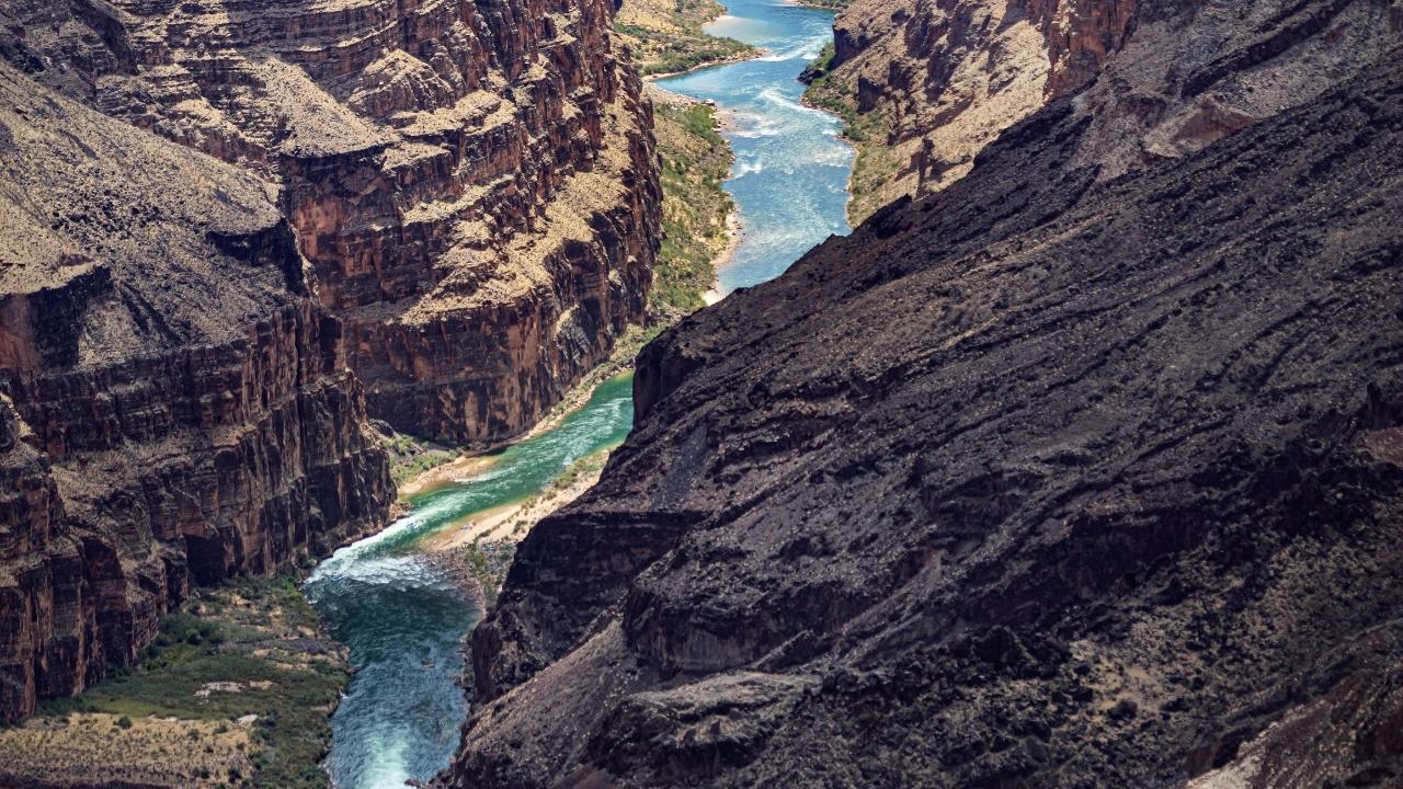 Scouting the Lava Falls Rapid